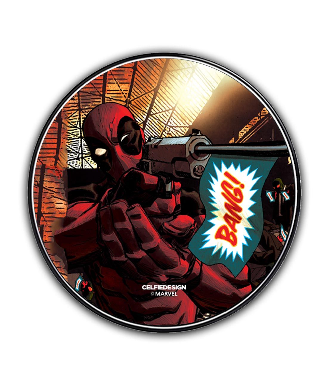 Deadpool takes aim - 10 X 10 (cm) Circular Coasters -Celfie Design - India - www.superherotoystore.com