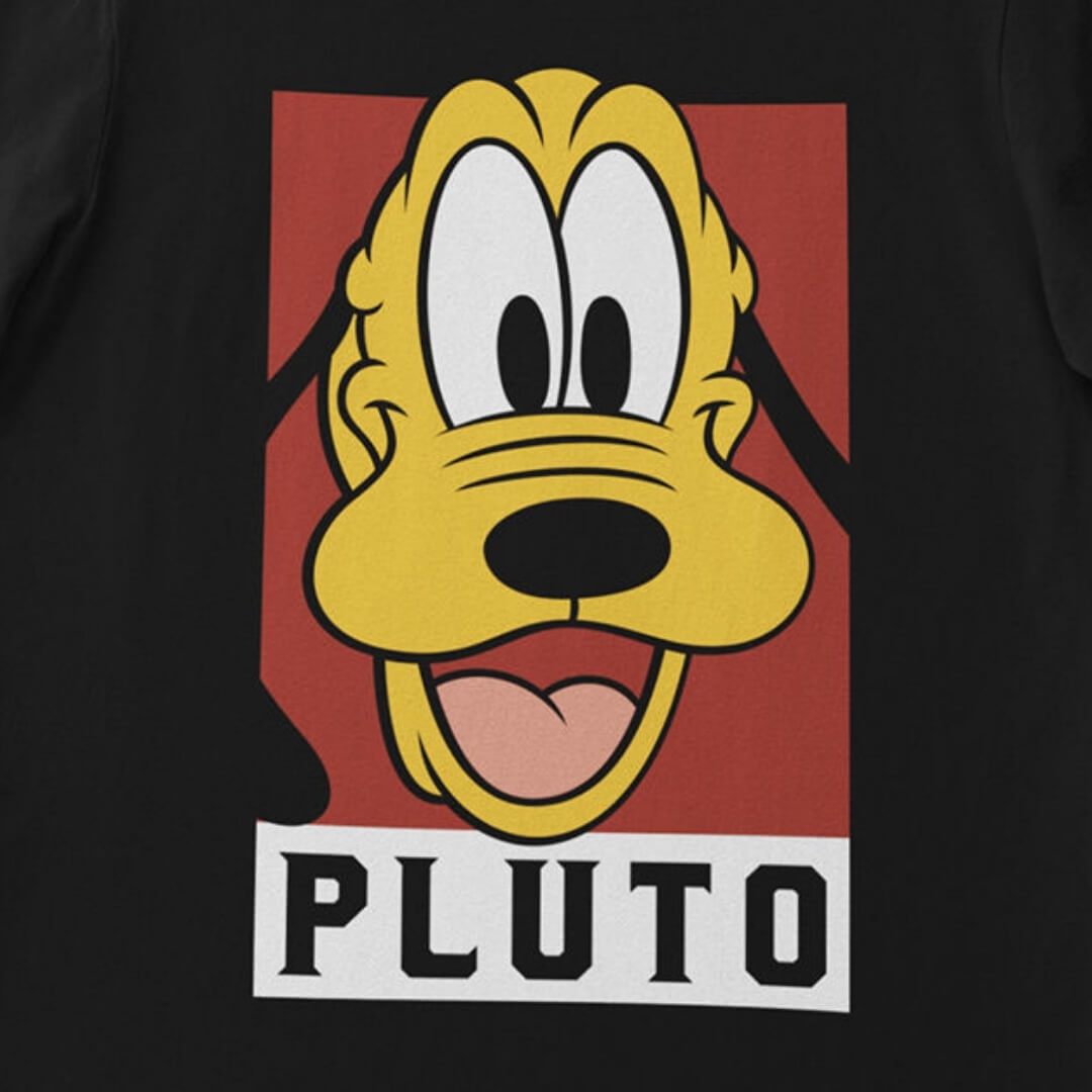 Disney Pluto Portrait T-Shirt -Celfie Design - India - www.superherotoystore.com