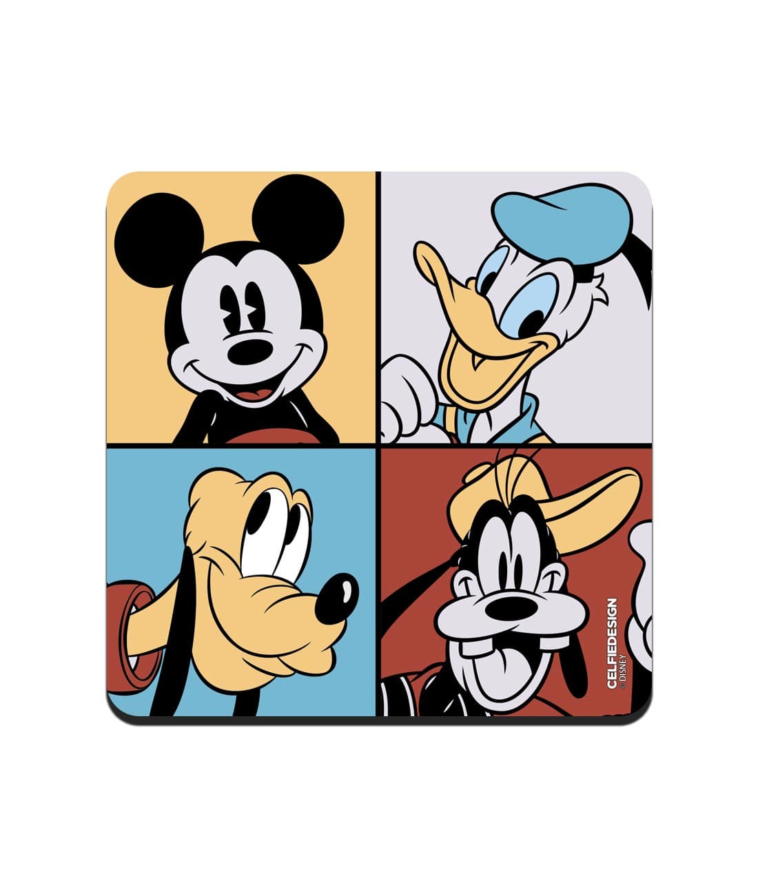 Mickeys Buddies - 10 X 10 (cm) Coasters Set of 4 -Celfie Design - India - www.superherotoystore.com