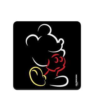 Mickey Silhouette Stroke - 10 X 10 (cm) Coasters -Celfie Design - India - www.superherotoystore.com