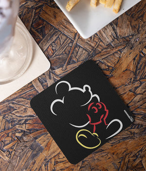 Mickey Silhouette Stroke - 10 X 10 (cm) Coasters -Celfie Design - India - www.superherotoystore.com
