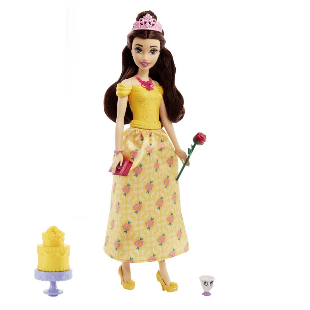 Disney Princess Belle Fashion Doll, Friend and Accessories by Mattel
