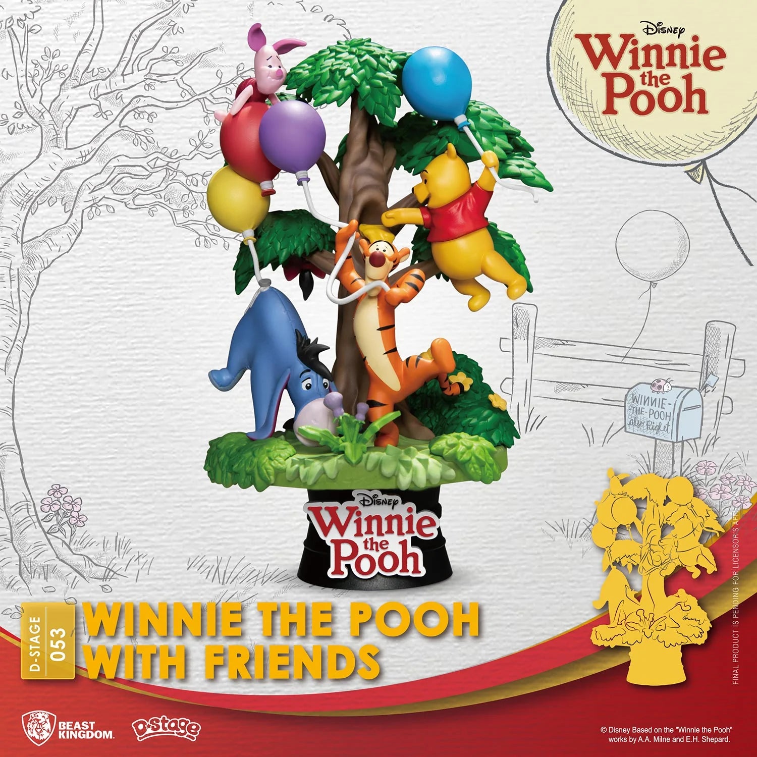 Winnie The Pooh With Friends D-Stage Diorama Statue by Beast Kingdom -Beast Kingdom - India - www.superherotoystore.com
