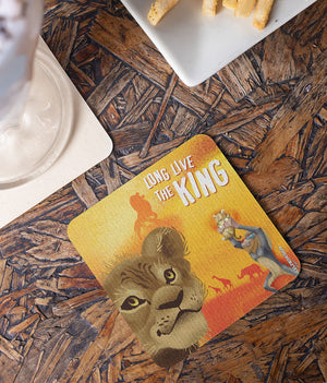 Long Live The King - 10 X 10 (cm) Coasters -Celfie Design - India - www.superherotoystore.com