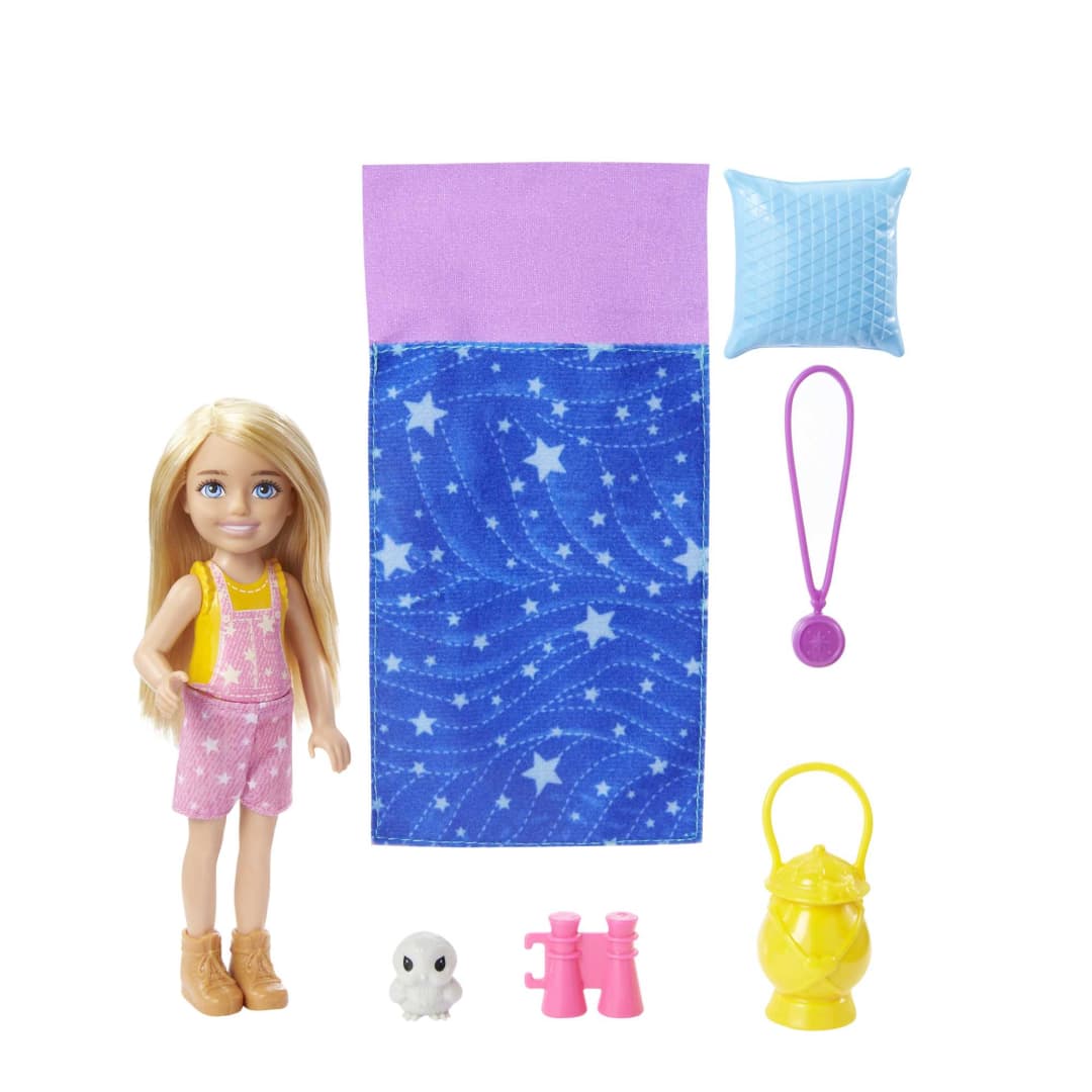 Barbie It Takes Two Chelsea Camping Doll With Pet Owl & Accessories by Mattel -Mattel - India - www.superherotoystore.com