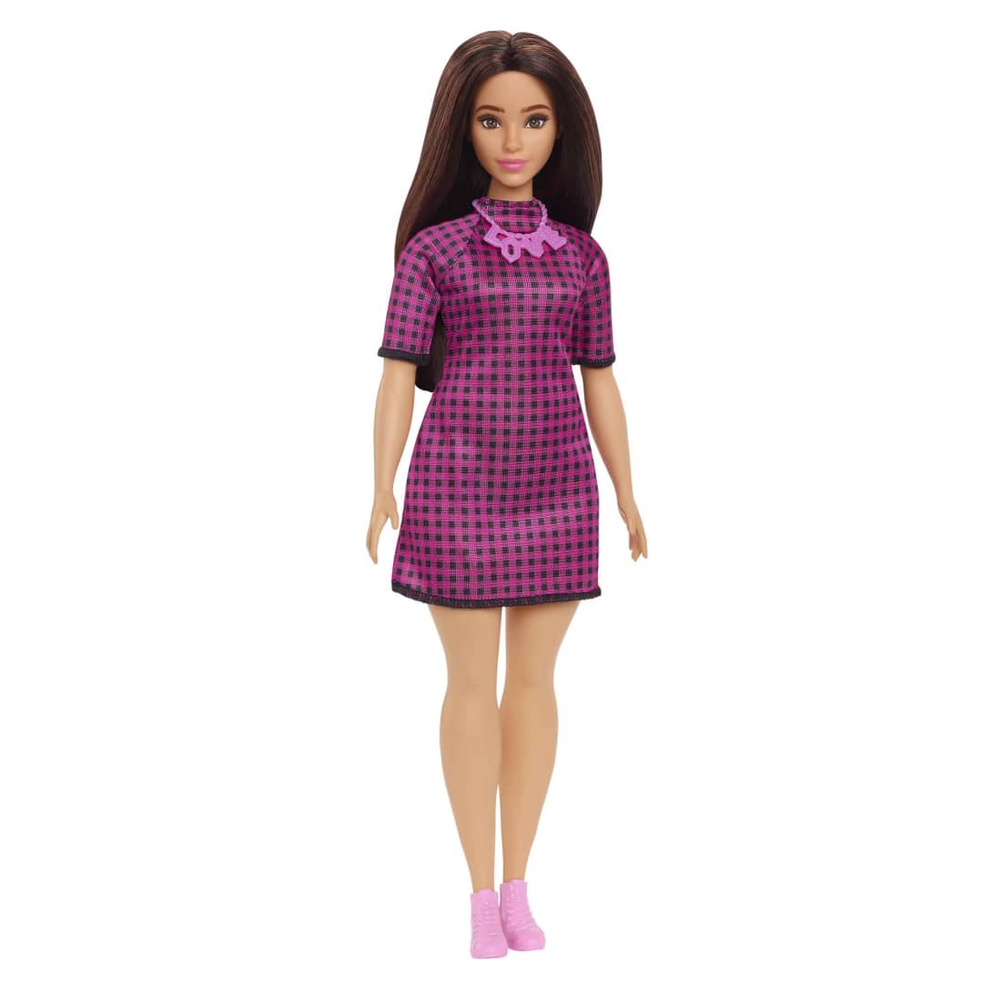 Barbie Fashionistas Doll #188, Curvy, Dress & Love Necklace by Mattel -Mattel - India - www.superherotoystore.com
