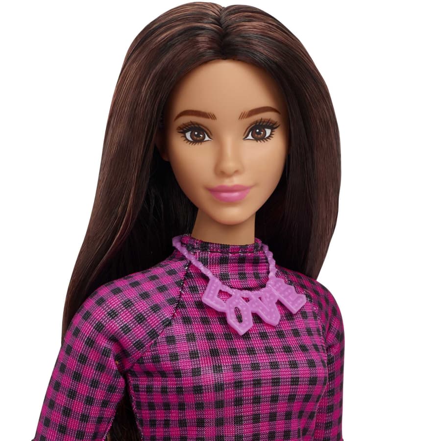 Barbie Fashionistas Doll #188, Curvy, Dress & Love Necklace by Mattel -Mattel - India - www.superherotoystore.com