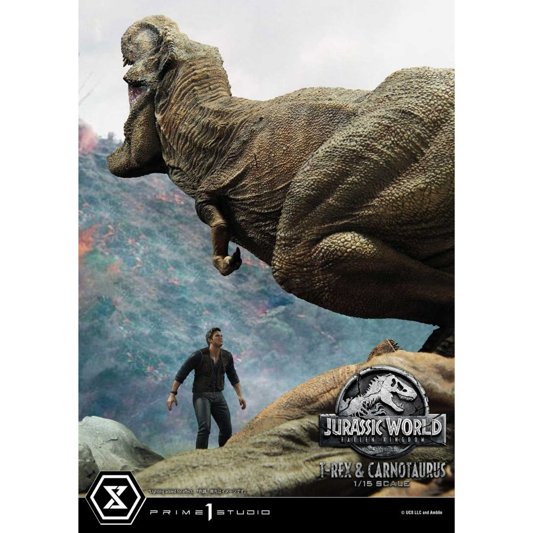 Jurassic World Fallen Kingdom: T-Rex & Carnotaurus Standard Edition Figure by Prime1 Studios -Prime 1 Studio - India - www.superherotoystore.com