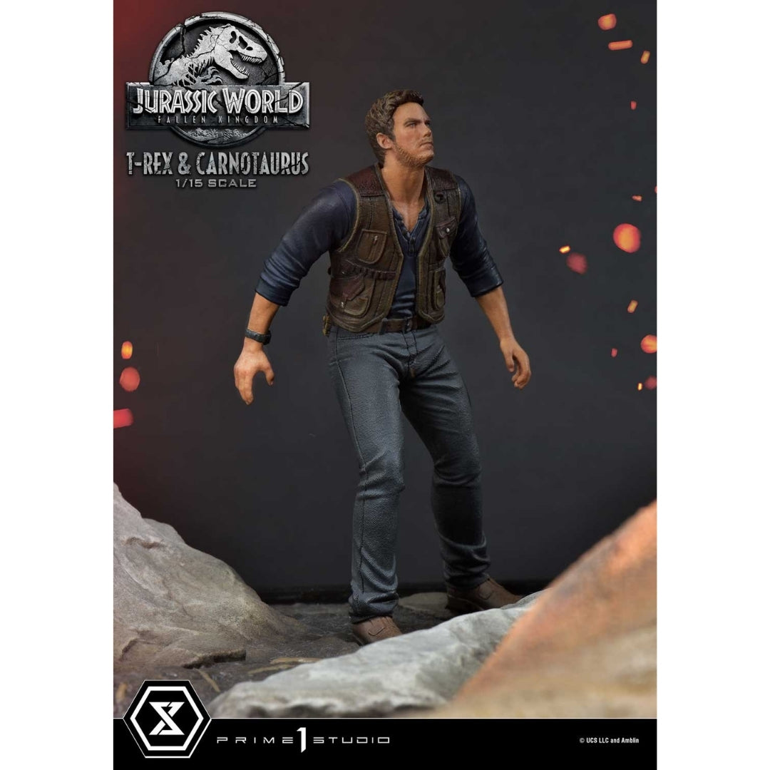 Jurassic World Fallen Kingdom: T-Rex & Carnotaurus Standard Edition Figure by Prime1 Studios -Prime 1 Studio - India - www.superherotoystore.com
