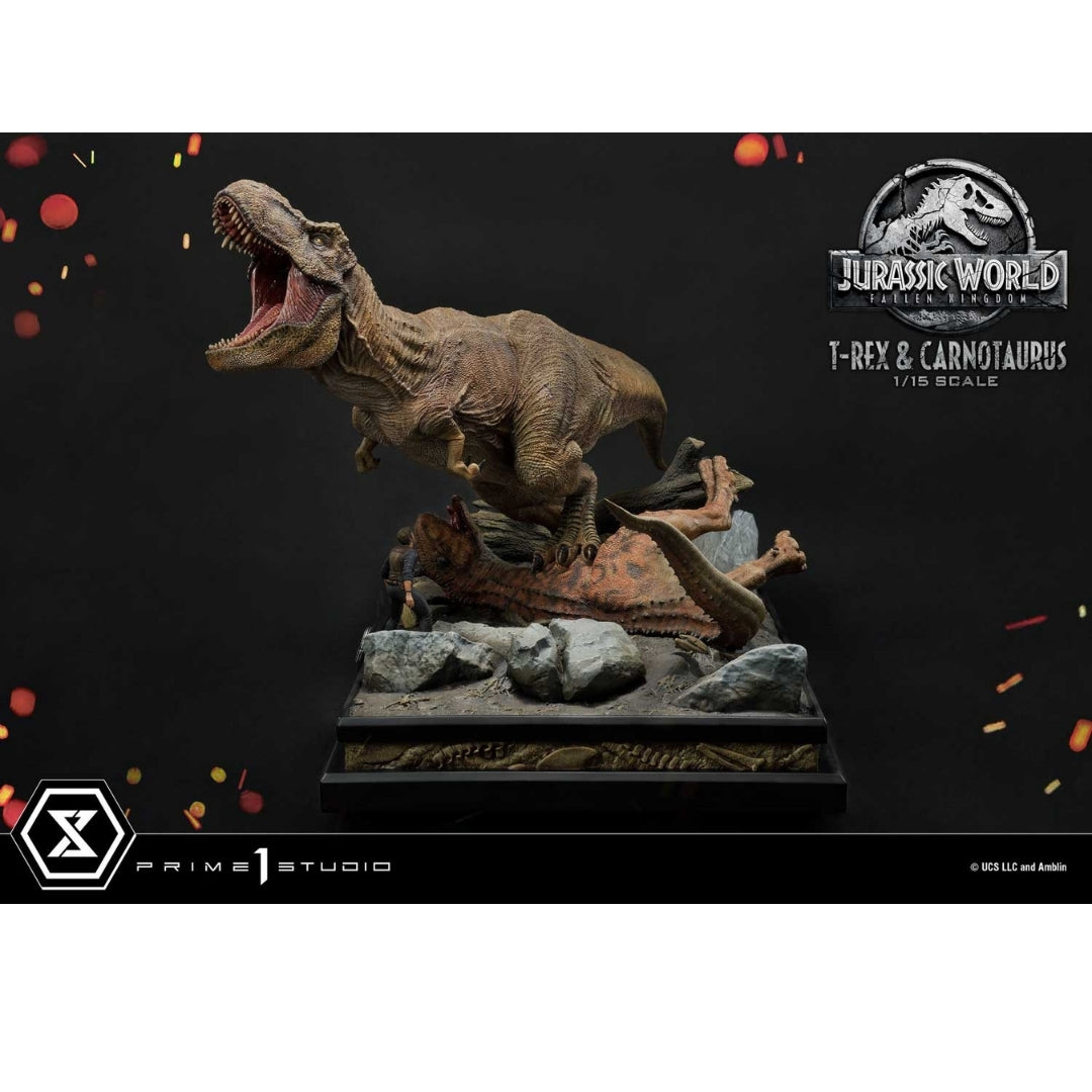Jurassic World Fallen Kingdom: T-Rex & Carnotaurus Standard Edition Figure by Prime1 Studios -Prime 1 Studio - India - www.superherotoystore.com