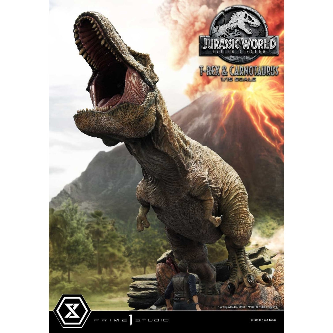 Jurassic World Fallen Kingdom: T-Rex & Carnotaurus Standard Edition Figure by Prime1 Studios -Prime 1 Studio - India - www.superherotoystore.com