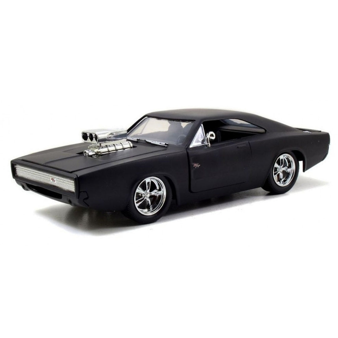 Fast & Furious Matte Black 1970 Dodge Charger 1:24 Scale Die-Cast Car by Jada Toys -Jada Toys - India - www.superherotoystore.com