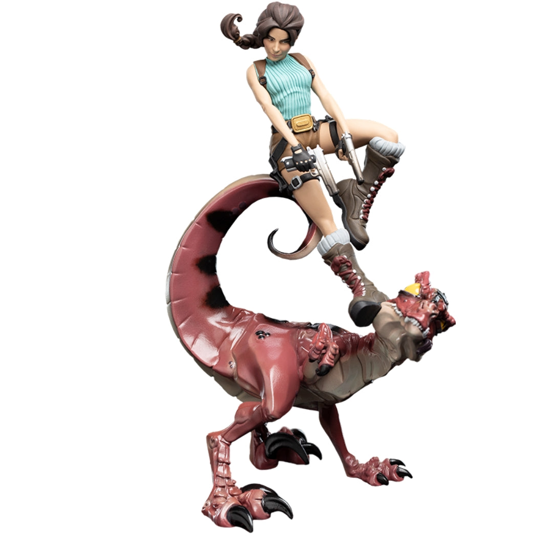 Tomb Raider - Lara Croft &amp; Raptor Mini Epics Statue by Weta Workshop -Weta Workshop - India - www.superherotoystore.com