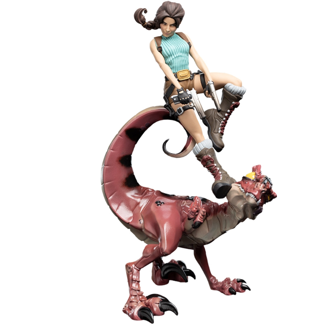 Tomb Raider - Lara Croft & Raptor Mini Epics Statue by Weta Workshop -Weta Workshop - India - www.superherotoystore.com