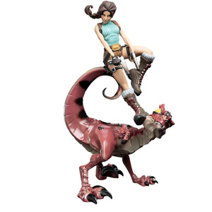 Tomb Raider - Lara Croft & Raptor Mini Epics Statue by Weta Workshop -Weta Workshop - India - www.superherotoystore.com