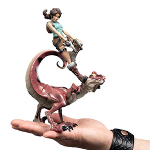 Tomb Raider - Lara Croft & Raptor Mini Epics Statue by Weta Workshop -Weta Workshop - India - www.superherotoystore.com