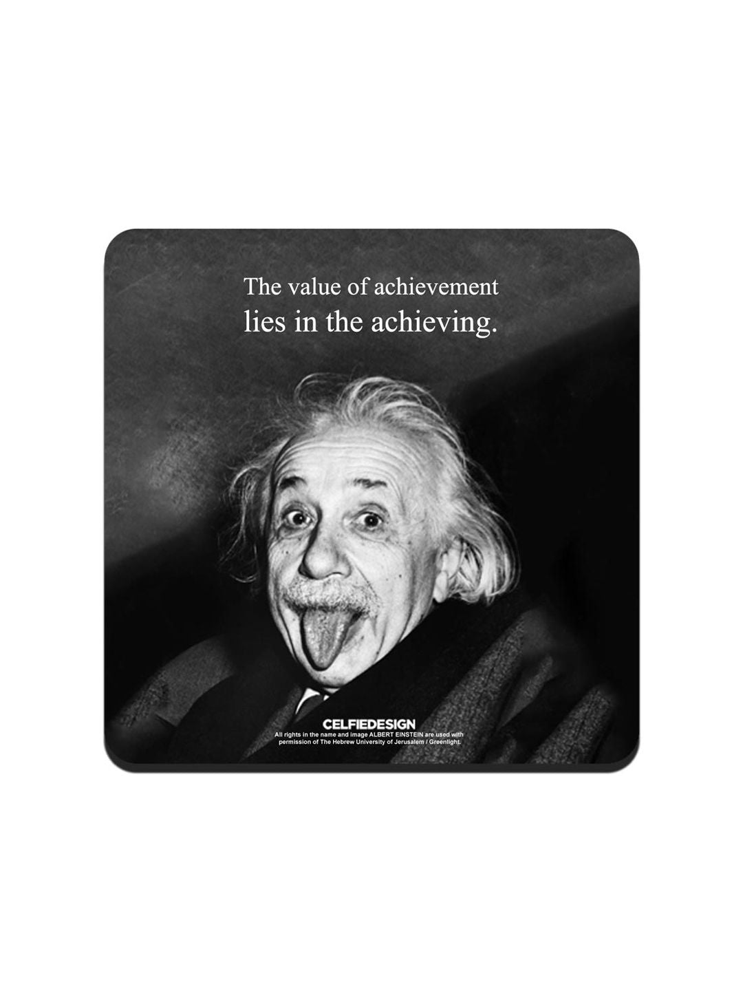 Achieving Albert Einstein - 10 X 10 (cm) Coasters -Celfie Design - India - www.superherotoystore.com