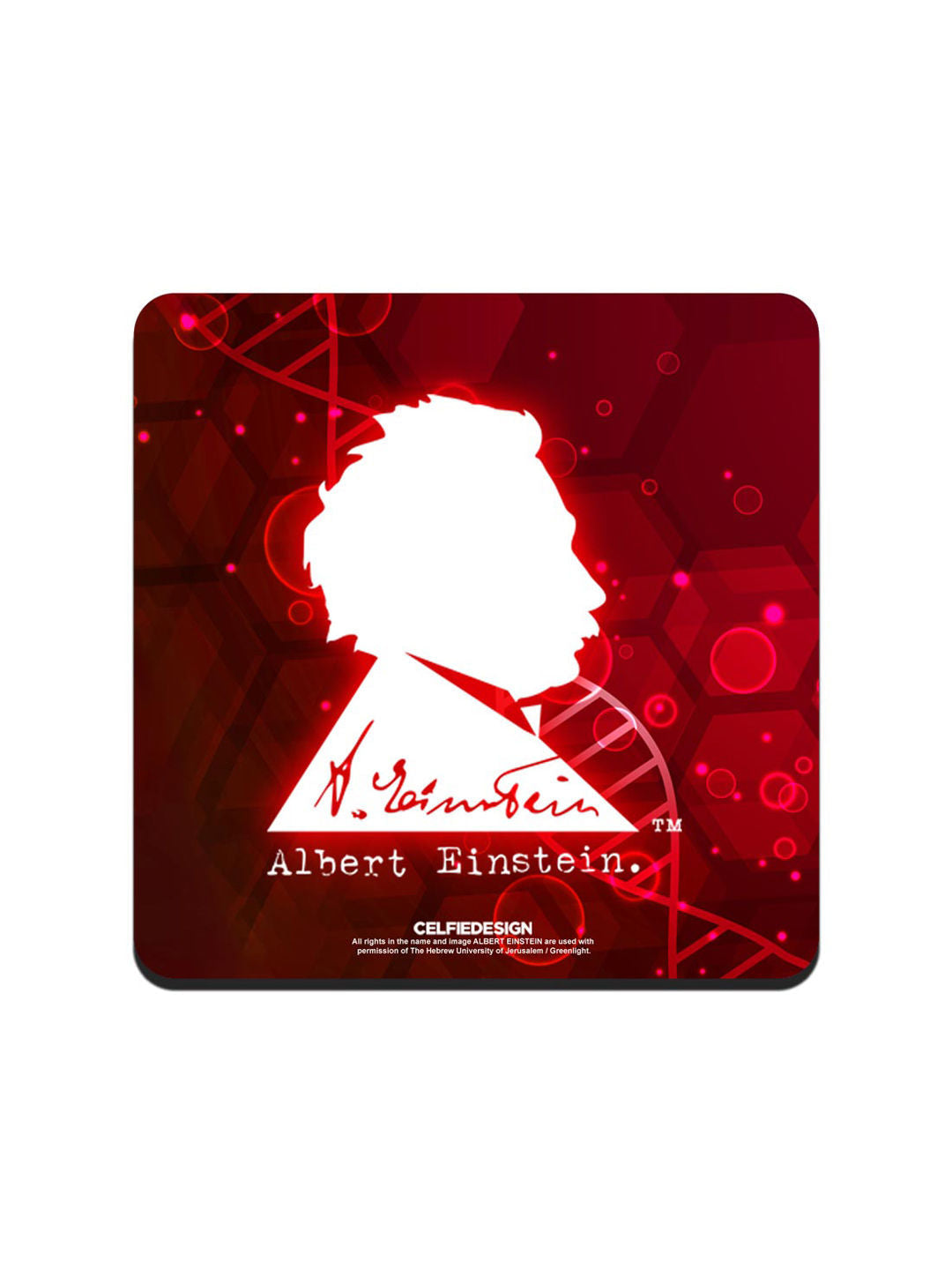 Genius Albert Einstein - 10 X 10 (cm) Coasters -Celfie Design - India - www.superherotoystore.com