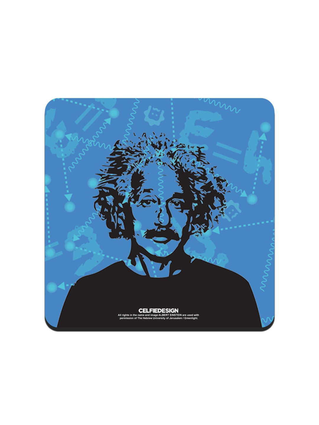 Wise Albert Einstein - 10 X 10 (cm) Coasters -Celfie Design - India - www.superherotoystore.com