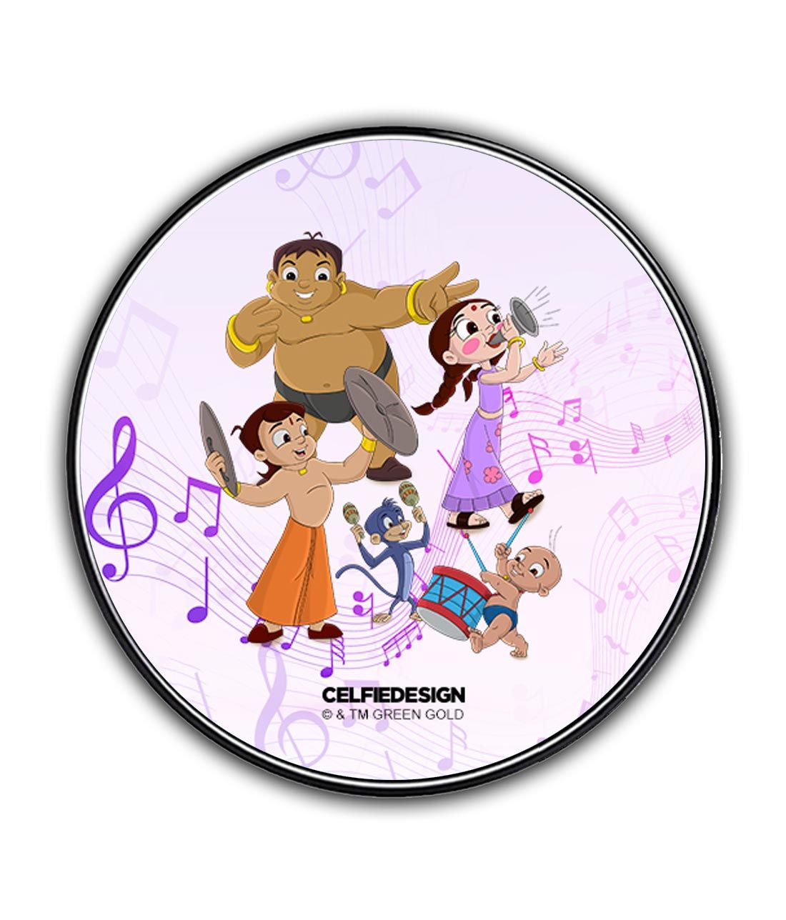 Chhota Bheem Musical - 10 X 10 (cm) Circular Coasters -Celfie Design - India - www.superherotoystore.com