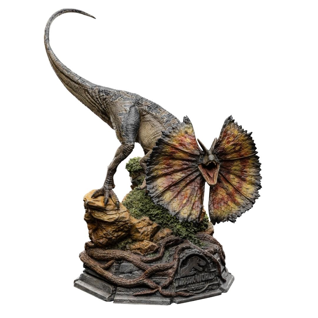 Dilophosaurus Jurassic World Dominion 1/10 Scale Statue by Iron Studios -Iron Studios - India - www.superherotoystore.com