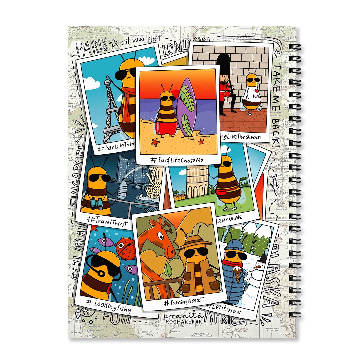 Travel Bug Notebook -Pranita Kocharekar - India - www.superherotoystore.com