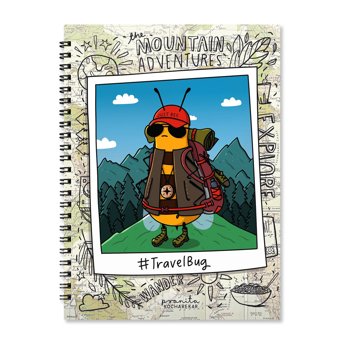 Travel Bug Notebook -Pranita Kocharekar - India - www.superherotoystore.com