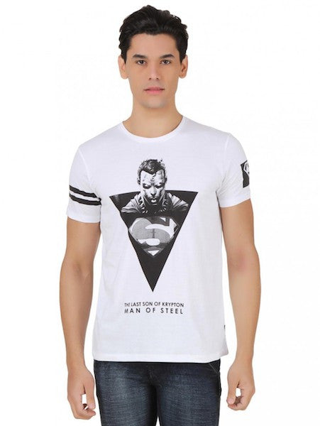 Superman White Colour Half Sleeve T-Shirt by Bio World -Bio World - India - www.superherotoystore.com