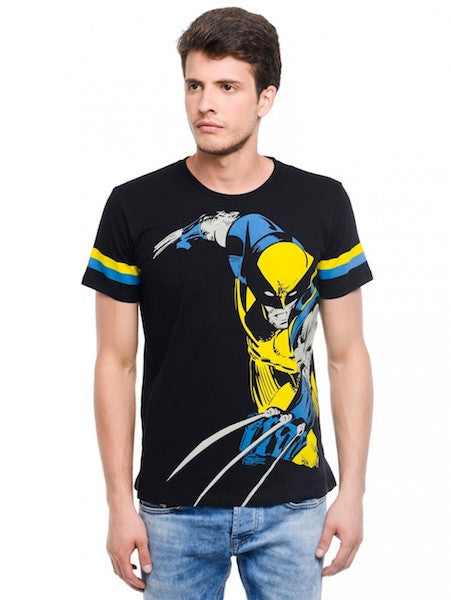 Wolverine Black Half Sleeve T-Shirt by Bio World -Bio World - India - www.superherotoystore.com