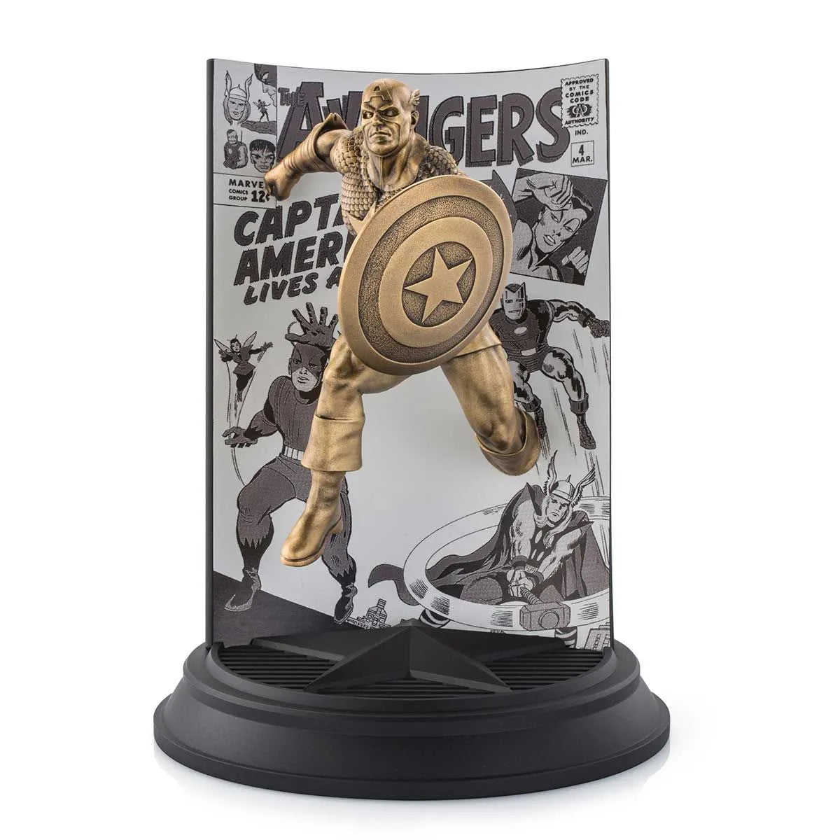 Captain America The Avengers #4 Limited Edition Gilt Statue by Royal Selangor -Royal Selangor - India - www.superherotoystore.com