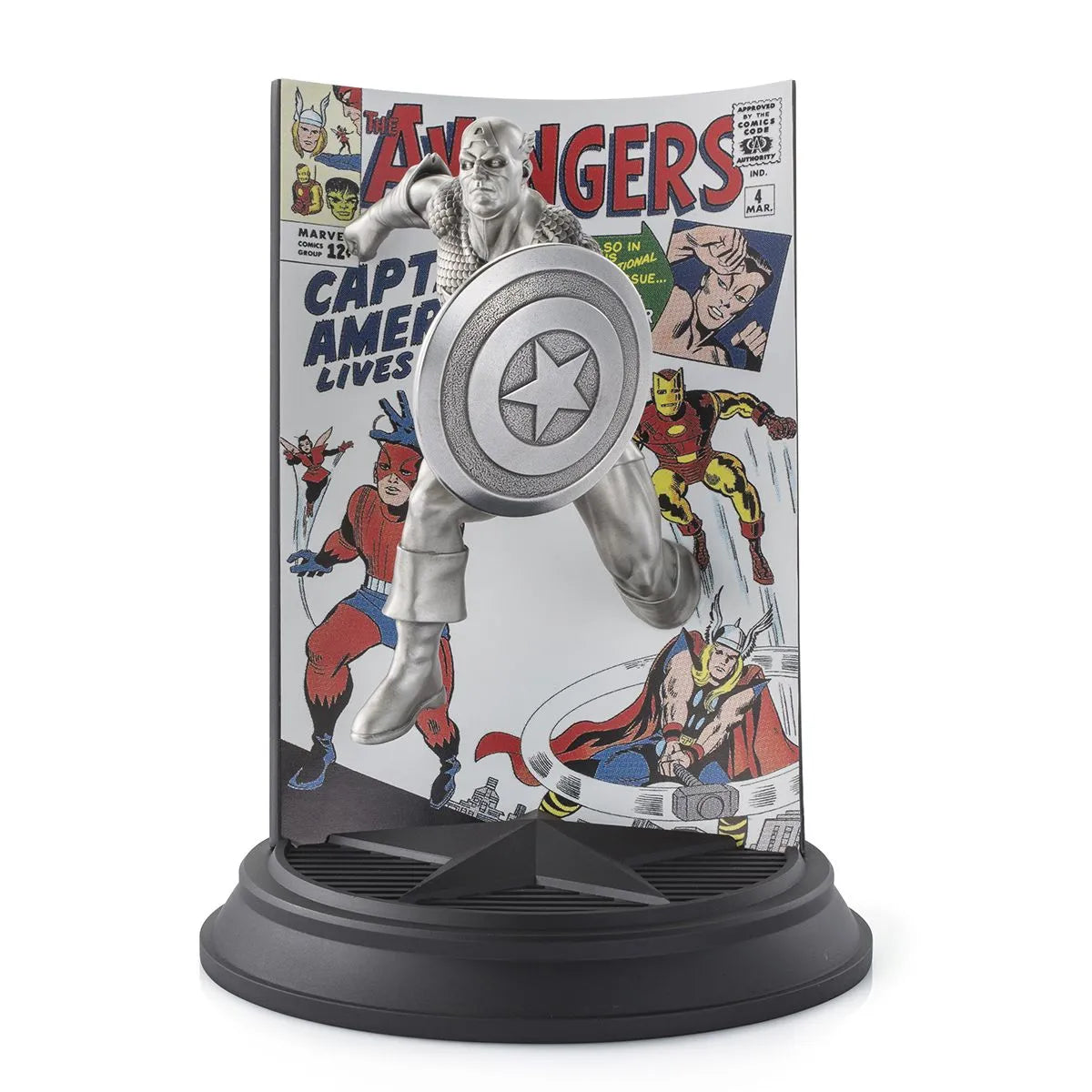 Captain America The Avengers #4 Limited Edition Metal Statue by Royal Selangor -Royal Selangor - India - www.superherotoystore.com