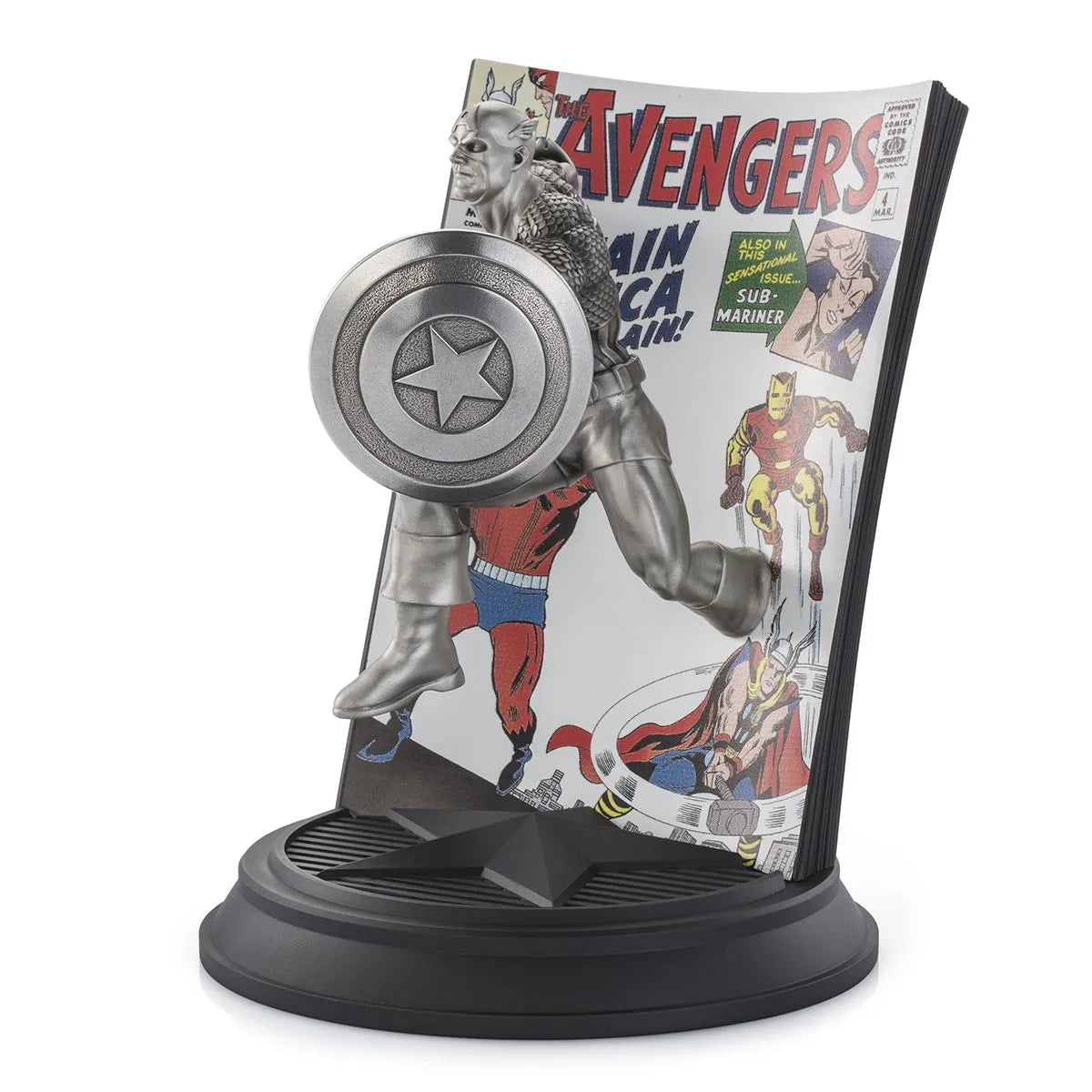 Captain America The Avengers #4 Limited Edition Metal Statue by Royal Selangor -Royal Selangor - India - www.superherotoystore.com