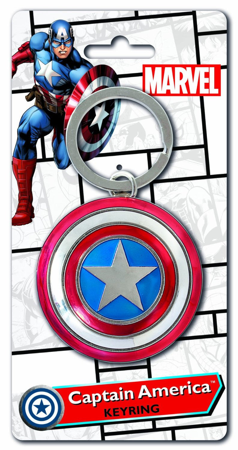 Captain America Shield Pewter Key Chain by Monogram International -Monogram International - India - www.superherotoystore.com