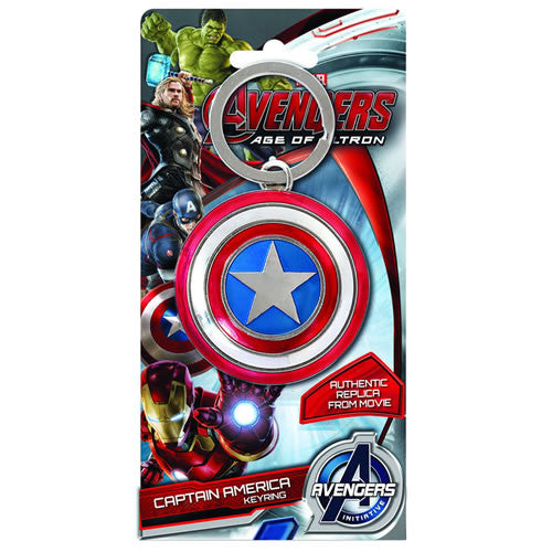 Captain America Shield Pewter Key Chain by Monogram International -Monogram International - India - www.superherotoystore.com