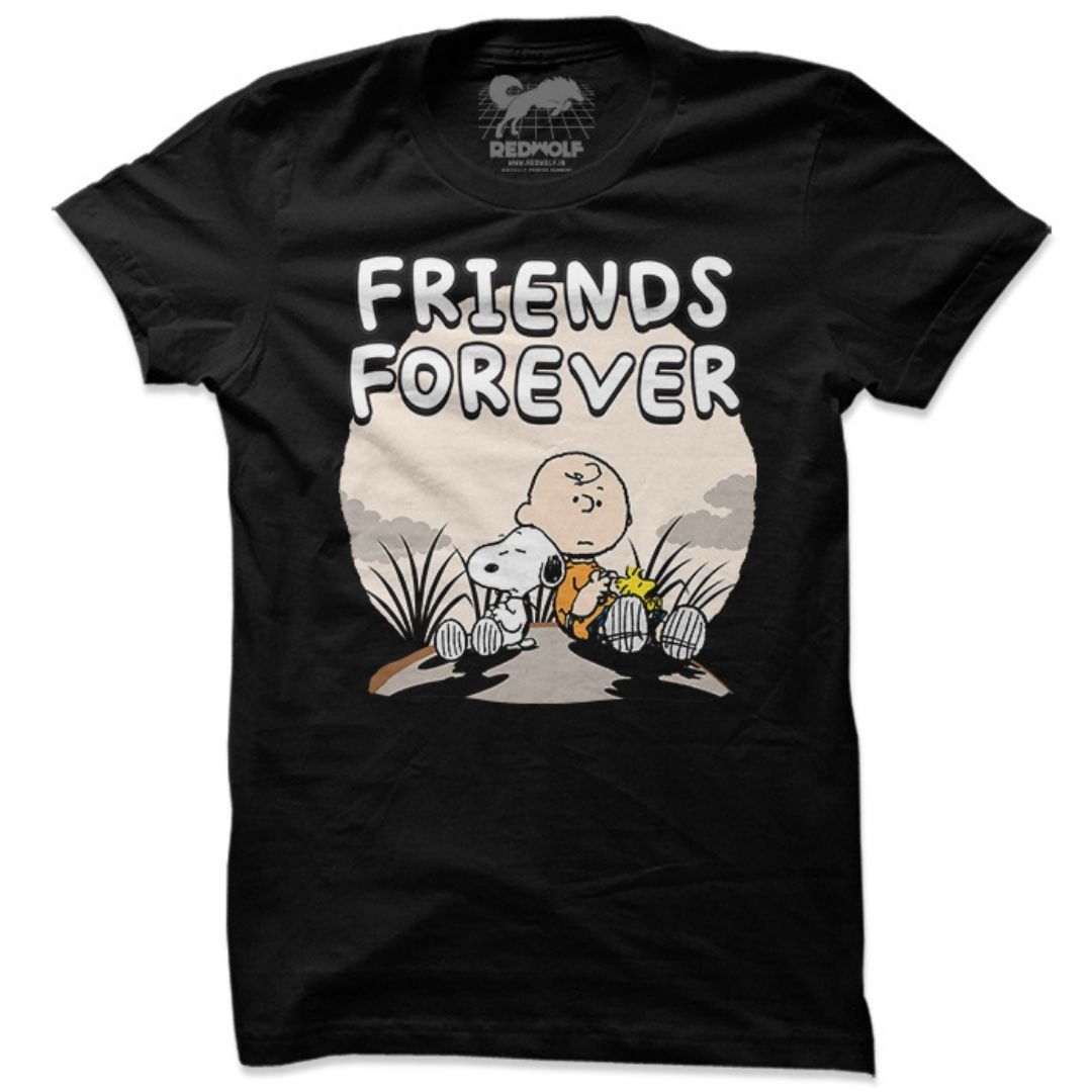 PEANUTS: FRIENDS FOREVER - PEANUTS OFFICIAL T-SHIRT -Redwolf - India - www.superherotoystore.com