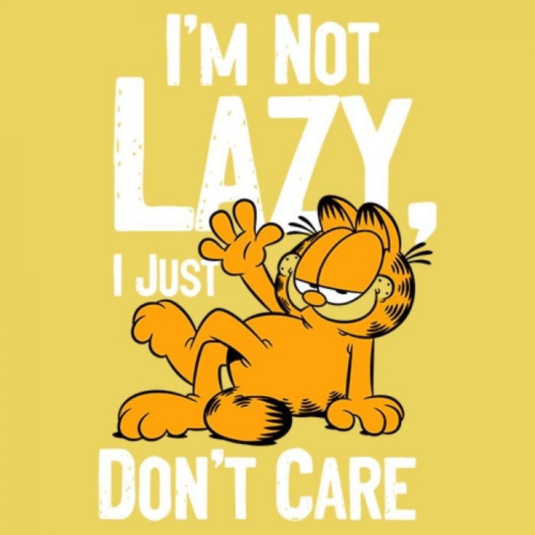 I'M NOT LAZY - GARFIELD OFFICIAL T-SHIRT -Redwolf - India - www.superherotoystore.com
