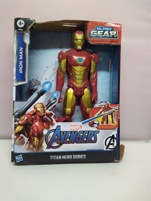 Marvel Avengers Titan Hero Series Blast Gear Iron Man Figure by Hasbro (Damaged Box) -Superherotoystore.com - India - www.superherotoystore.com