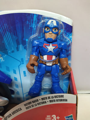Superhero Adventures Captain America & Victory Racer Wheels Figure By Hasbro (Bike Stand Broken) -Superherotoystore.com - India - www.superherotoystore.com