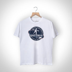 ISRO White Classic logo T-Shirt -A47 - India - www.superherotoystore.com