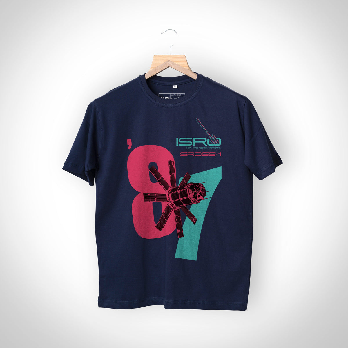 ISRO Navy Blue SROSS-1 Unisex T-Shirt -A47 - India - www.superherotoystore.com