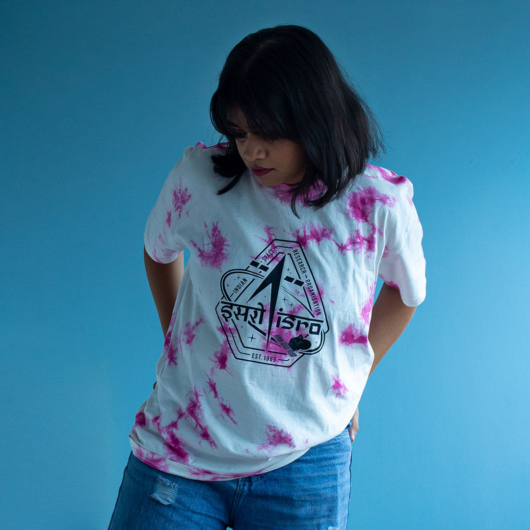 ISRO Staple Pink Tie Dye Oversized T-Shirt -A47 - India - www.superherotoystore.com