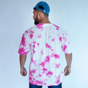 ISRO Staple Pink Tie Dye Oversized T-Shirt -A47 - India - www.superherotoystore.com