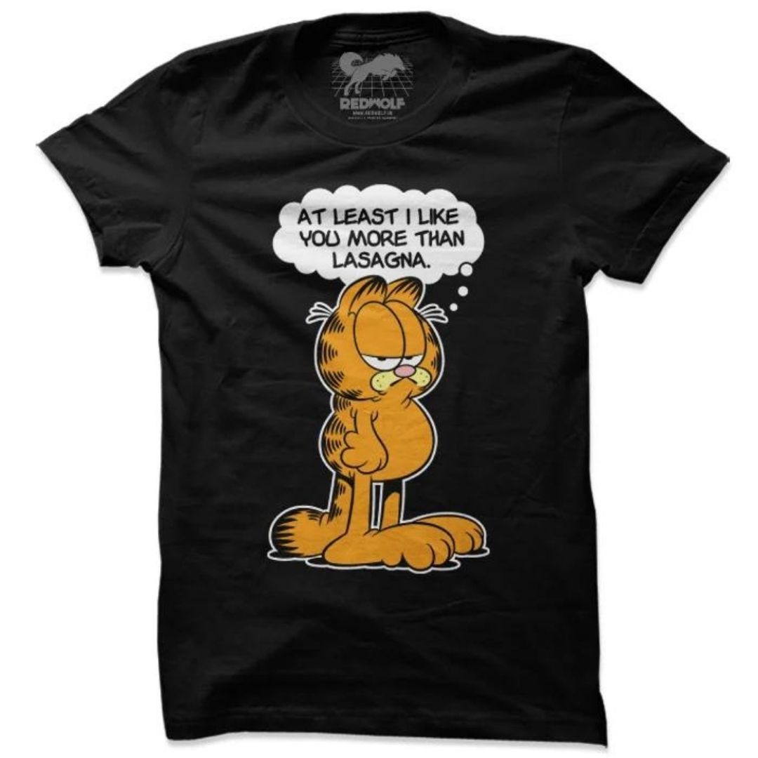 MORE THAN LASAGNA - GARFIELD OFFICIAL T-SHIRT -Redwolf - India - www.superherotoystore.com