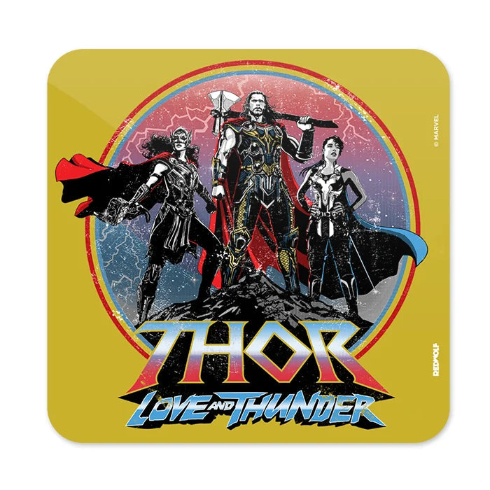 Love And Thunder Band - Marvel Official Coaster -Redwolf - India - www.superherotoystore.com