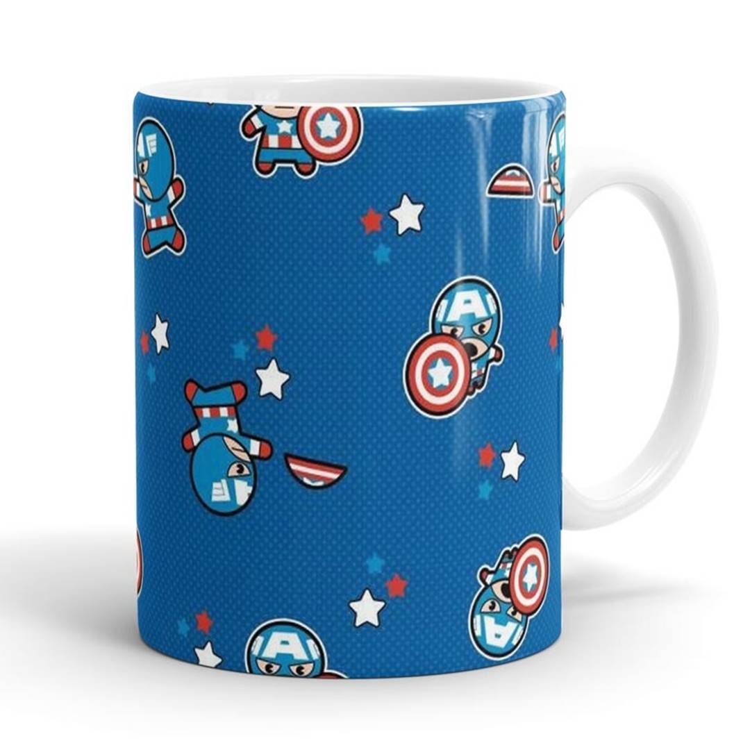 Captain America Chibi - Coffee Mug -Celfie Design - India - www.superherotoystore.com