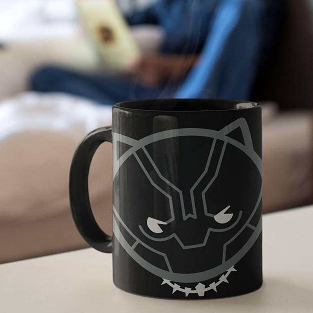 Black Panther Kawaii - Coffee Mug -Celfie Design - India - www.superherotoystore.com