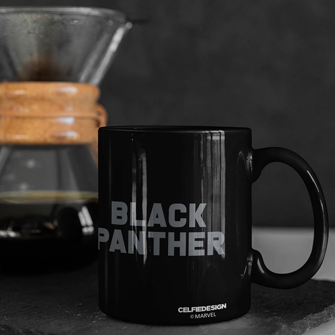 Black Panther Kawaii - Coffee Mug -Celfie Design - India - www.superherotoystore.com