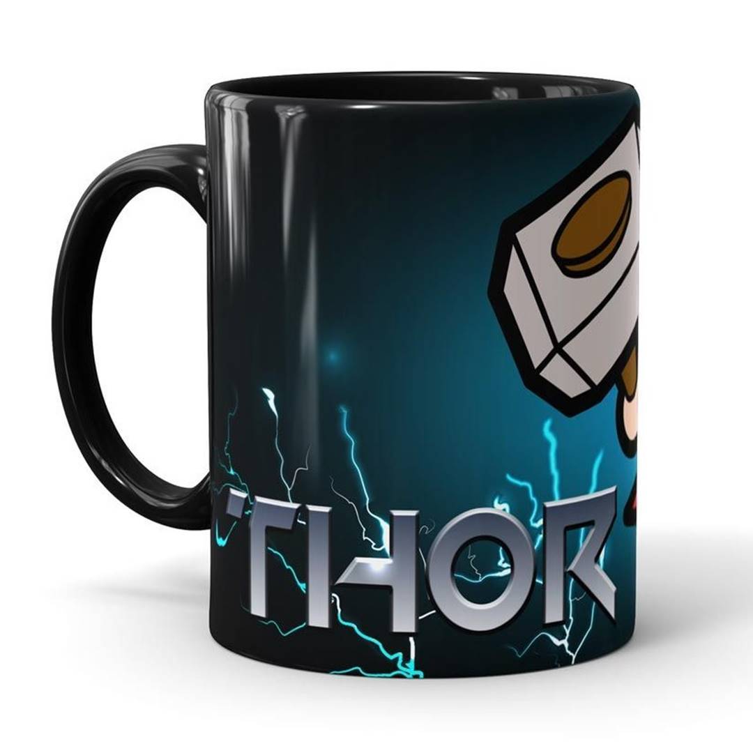 Thunderous Thor Kawaii - Coffee Mug -Celfie Design - India - www.superherotoystore.com