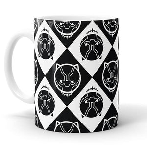 Black Panther Kawaii Pattern - Coffee Mug -Celfie Design - India - www.superherotoystore.com