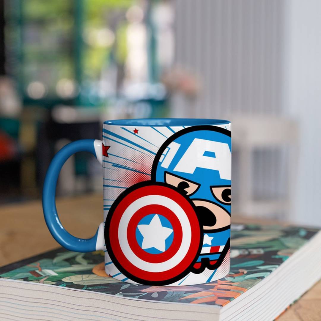 Captain Comic Kawaii - Coffee Mug -Celfie Design - India - www.superherotoystore.com